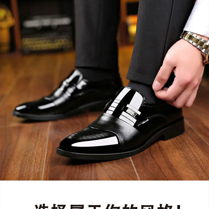 Luxury Men's Dress Shoes Elegant Mens Wedding Party High Quality Dress Shoes Social Man Dress Shoes Round Toe Office Men Loafers