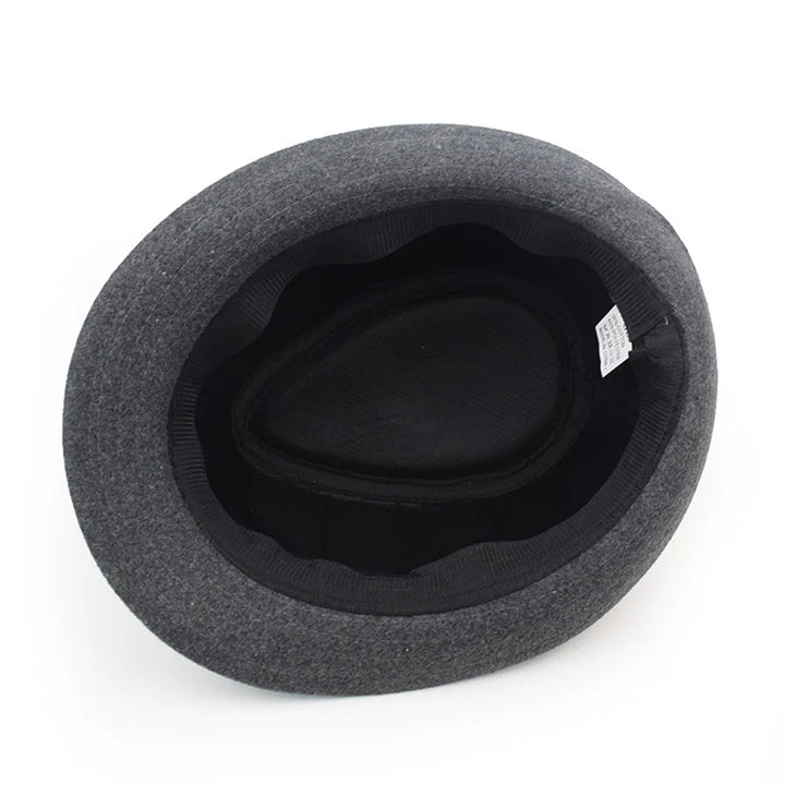 Unisex British Felt Jazz Hats For Middle Aged Men Bucket Hat Wool Fedoras Hat Autumn Winter Gentlemen Wedding Party Magic Caps