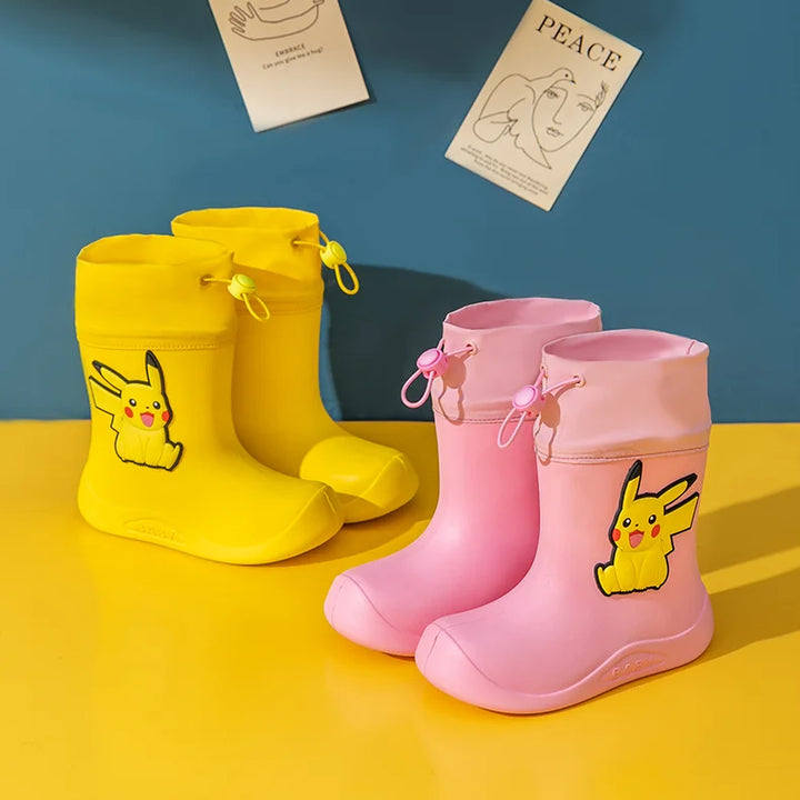 Pokemon Pikachu Pink Rubber Boots for Kids Waterproof Shoes Infant Rain Boots Girls Child Rain Boot Kid Baby Kids' Rainboots Boy