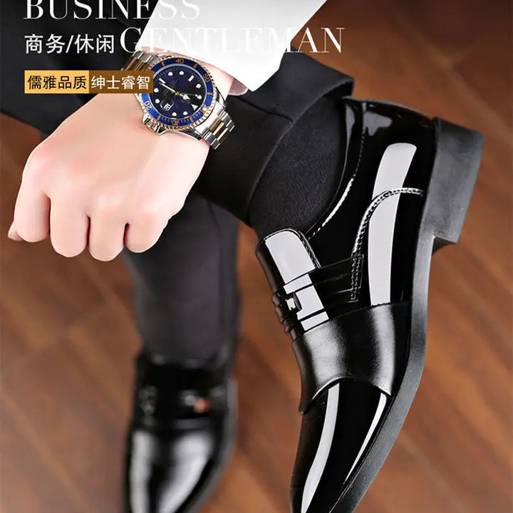 Luxury Men's Dress Shoes Elegant Mens Wedding Party High Quality Dress Shoes Social Man Dress Shoes Round Toe Office Men Loafers