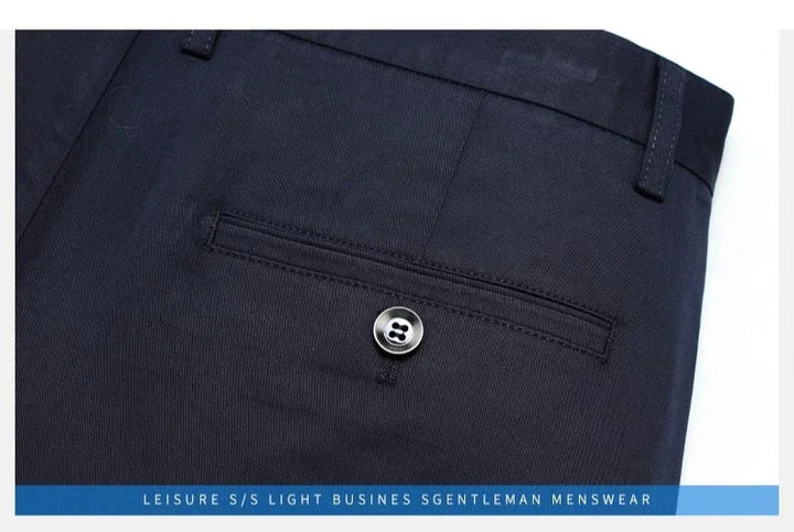 Casual Shorts Men Summer New Fashion Business Straight Elastic Thin Short Pants High Quality Smart Casual Trousers Male Clothes