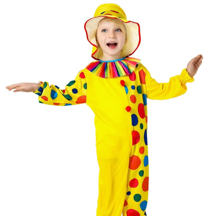 Halloween Clown Costume Children's Performance Kindergarten Makeup Ball Dressed Up Cosplay Props