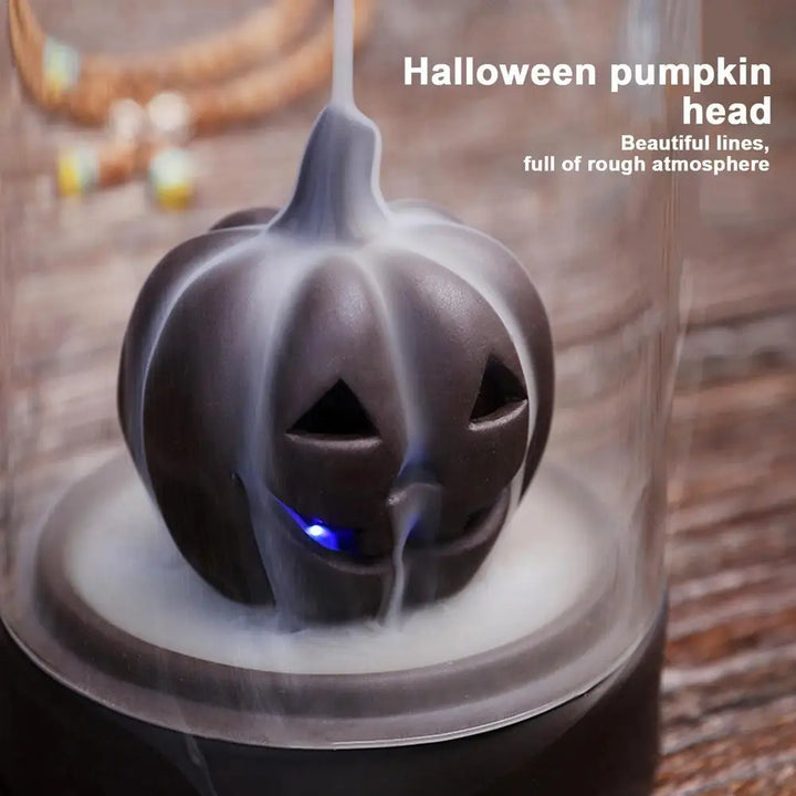 Halloween Backflow Incense Burner Stylish Non-Slip Misty Fountain Festive Pumpkin Decor Aromatherapy Home Decoration For Desk