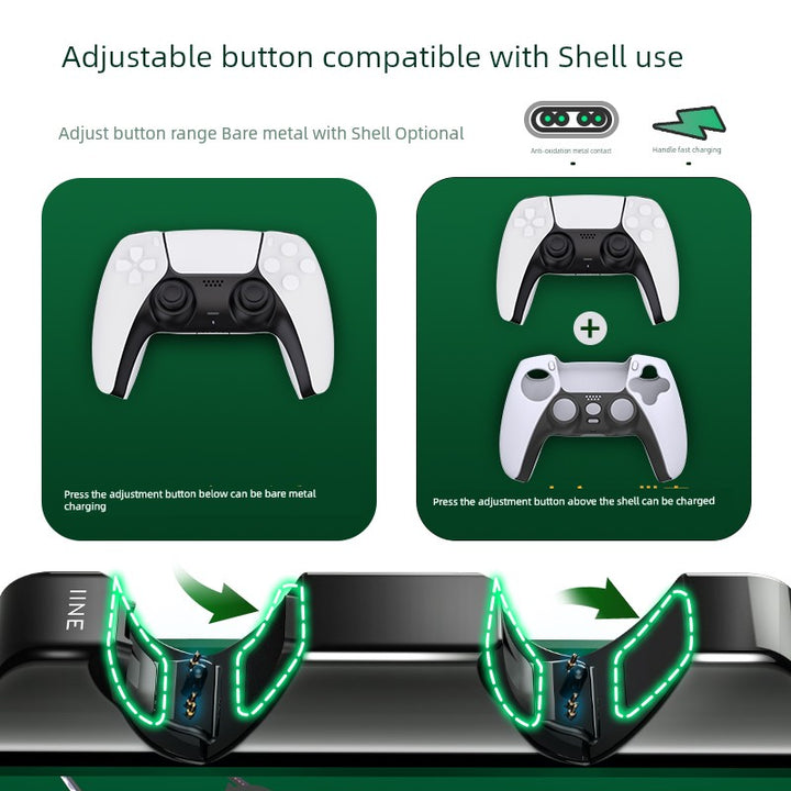 Good Value Ps5 Handle Charging Set Support Silicone Case Charging Ps5 Elite Handle Charging Base Double Charging Accessories