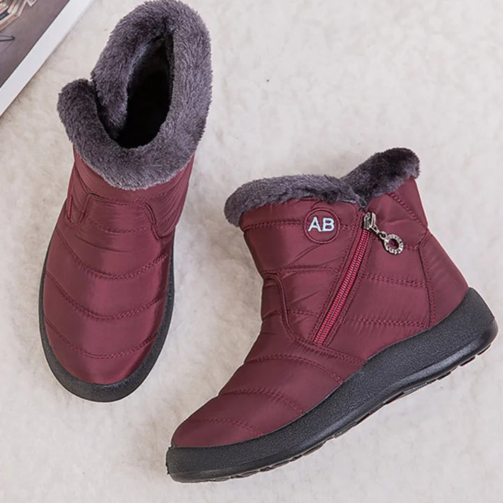 Women's Boots Women's Ankle Boots With Fur Winter Shoes Women Low Heels Winter Boots Snow Waterproof Botas Mujer Winter Footwear