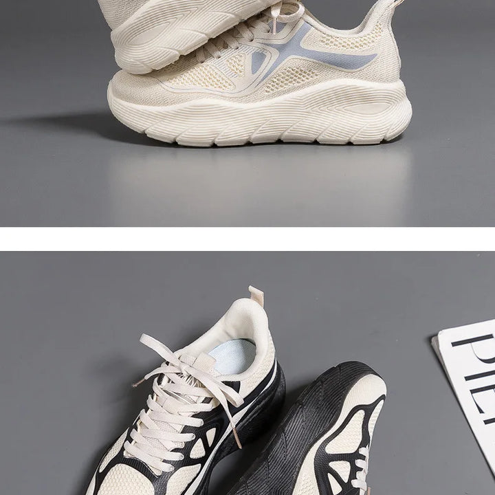 Sports Sneakers for Women Versatile Thick Soled Casual Breathable Running Shoes Soft Sole Slip-Resistant for Everyday Use