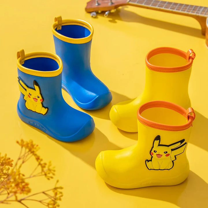Pokemon Pikachu Pink Rubber Boots for Kids Waterproof Shoes Infant Rain Boots Girls Child Rain Boot Kid Baby Kids' Rainboots Boy