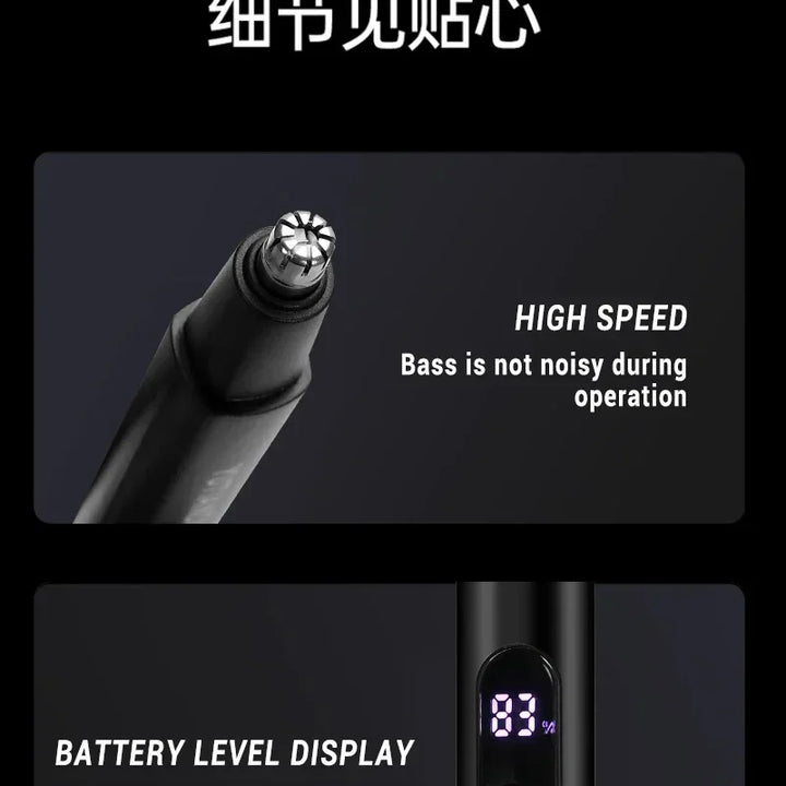 2 In 1 Electric Portable Ear And Nose Hair Trimmer Clipper 2024 Professional Painless Portable Eyebrow For Men