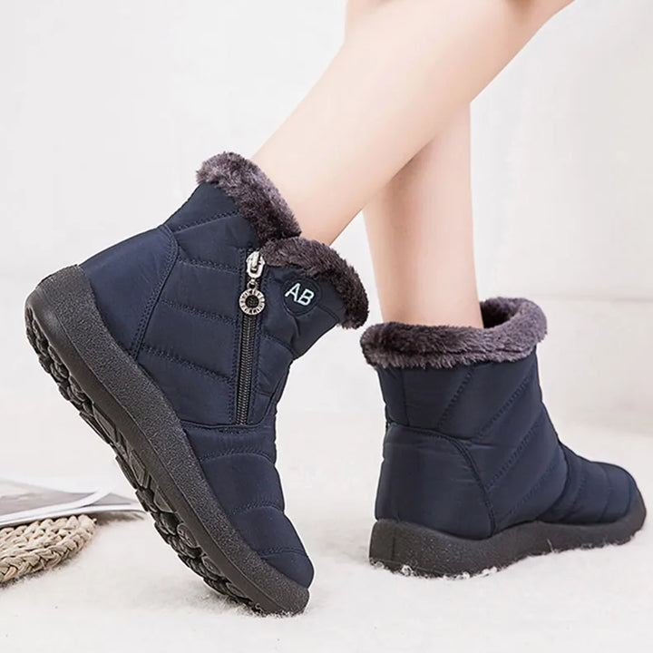 Women's Boots Women's Ankle Boots With Fur Winter Shoes Women Low Heels Winter Boots Snow Waterproof Botas Mujer Winter Footwear