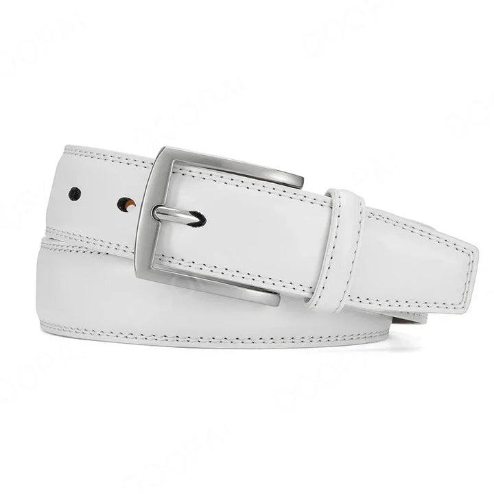 Men Belts High Quality Leather LONG Large Pin Buckle Metal Automatic Buckle Male Belts Strap Male