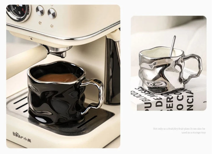 Irregular Ceramic Mugs Creative Coffee Cups Couple's Home Cups Ceramic Mugs Living Room Drinking Utensils Ceramic Mugs Gifts
