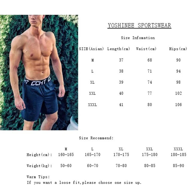 Lightweight Men's Shorts Elasticated Tights Shorts Workout Jogger Casual Slim Beach Shorts Men Shorts