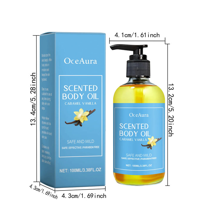 Vanilla Body Massage Oil Improve Moisturizing Relieve Stress Strengthen Nourishing Muscle Relaxing Body SPA Plant Essential Oils
