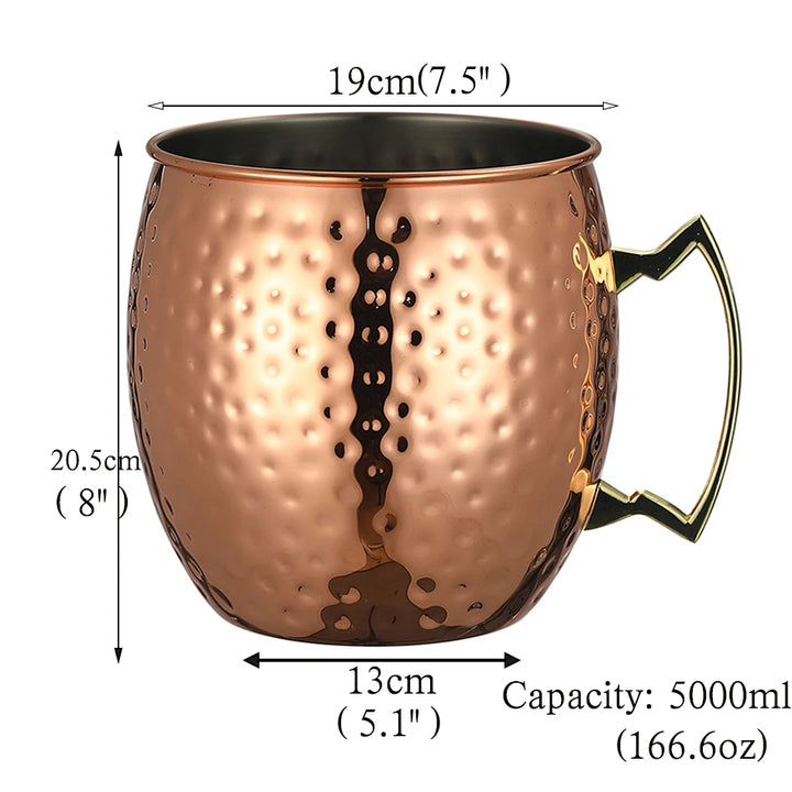 Extra Large 5L Hammered Moscow Mule Mug Mega Mug Moscow Mule Ice Bucket Mug