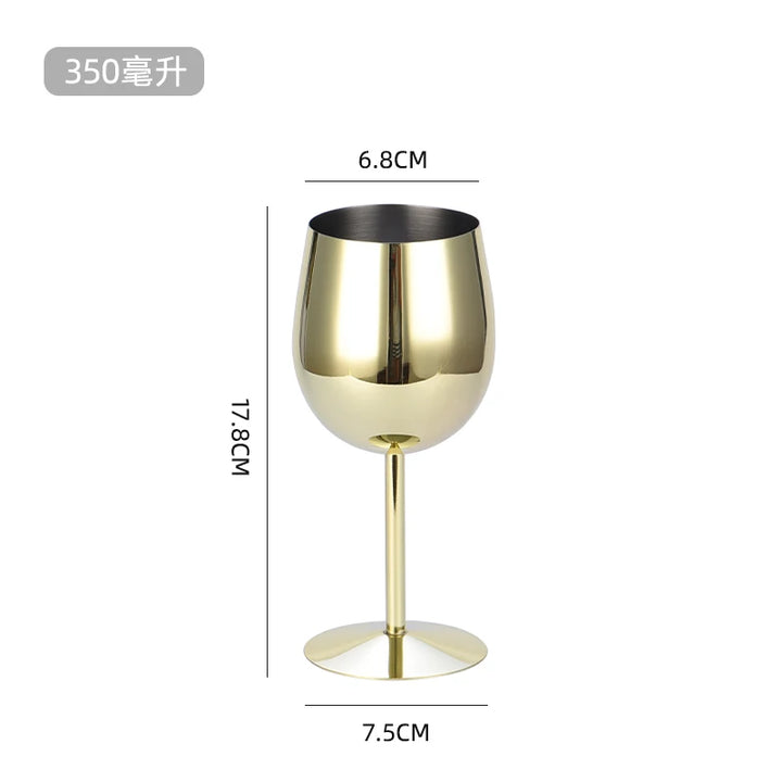 Stainless Steel Wine Glass Goblet Drinking Cup Champagne Glass Party Home Bar Supply