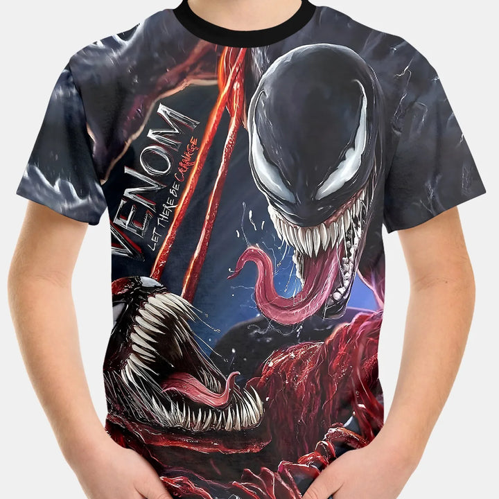 Marvels Venom Print Baby Clothing 5 to 14 Years Male Outdoor Clothes for Children Boy Girl Child T-Shirt Top Shirts