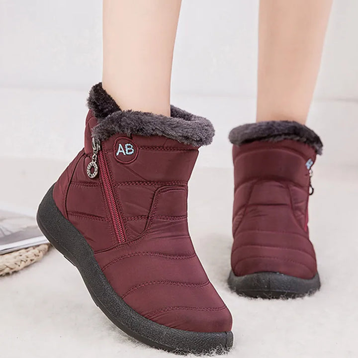 Women's Boots Women's Ankle Boots With Fur Winter Shoes Women Low Heels Winter Boots Snow Waterproof Botas Mujer Winter Footwear
