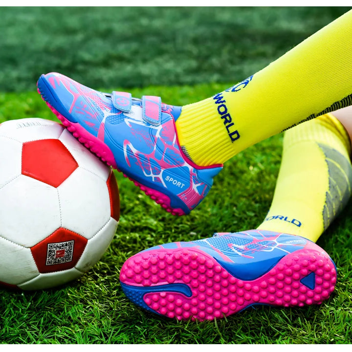 Kids Football Boots Child Soccer Shoe Anti Skid Boys Turf Cleats Hard Court Youth Training Trainers Children Futsal Sneakers