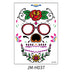 1Sheet Waterproof Sweatproof Day of the Dead Masquerade Spooky Makeup Temporary Stickers Halloween Face Tattoo Stickers