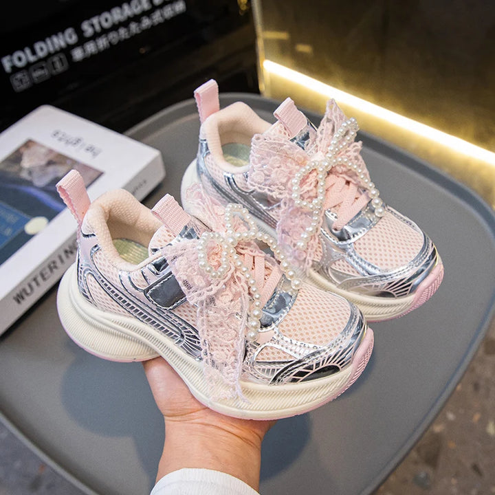Children Sports Shoes 2025 New Spring Autumn Boys White Shoes Girls Breathable Mesh Casual Soft Sole Sneakers Kids Running Shoes