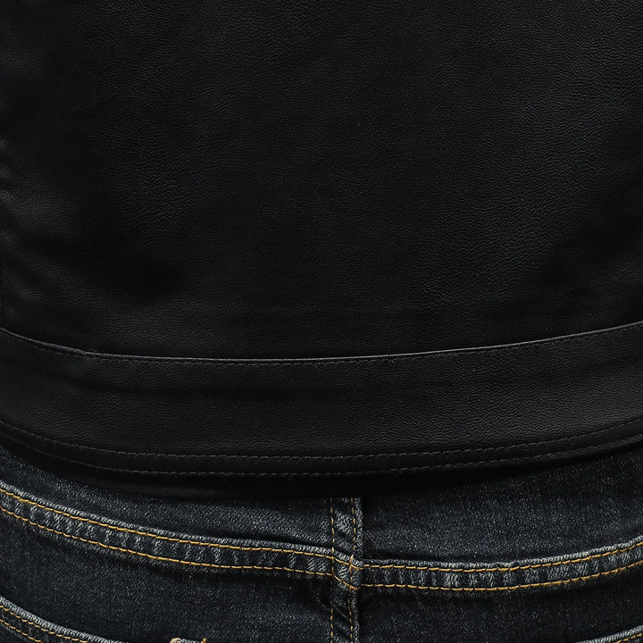 Spring Autumn Mens Leather Jackets Slim Fit Male Fashion Faux Windproof Warm Coats Man Brand Clothing