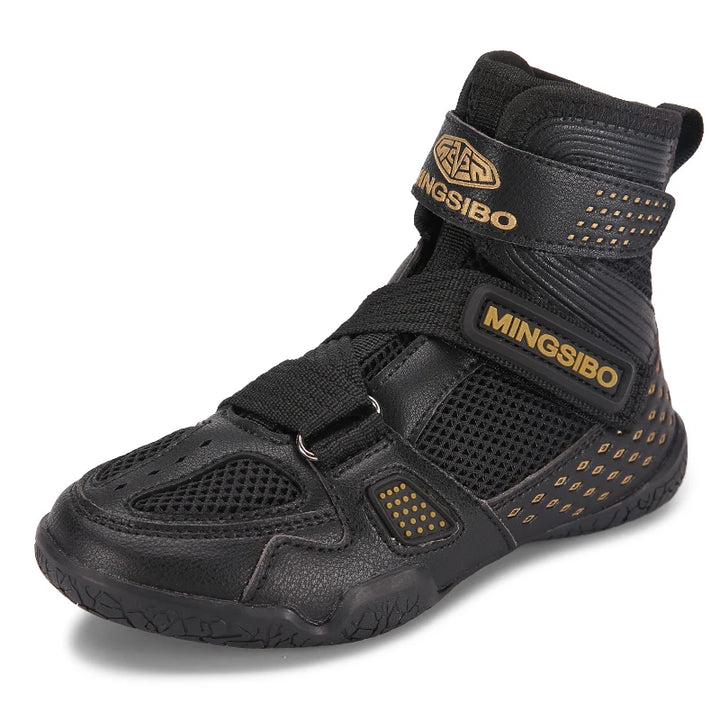 High-top  Boxing Shoes Designed For Children wrestling Shoes Breathable and Comfortable Children's Fight Boots30-38