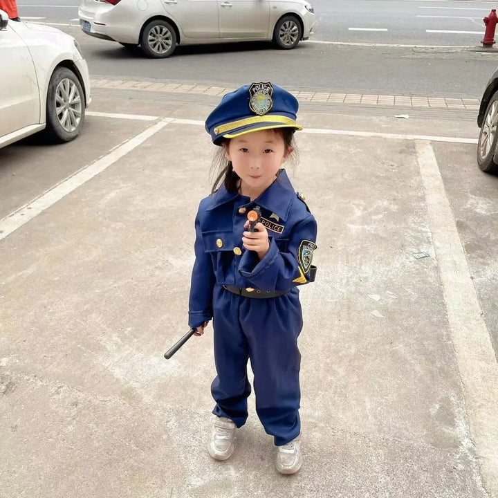 Kids Police Costume – Halloween Cop Uniform
Patrol the Halloween streets!
Fun police uniform perfect for trick-or-treating, parties, and cosplay.
👮 Includes: Police shirt + accessories
🎃 Perfect for Halloween parties