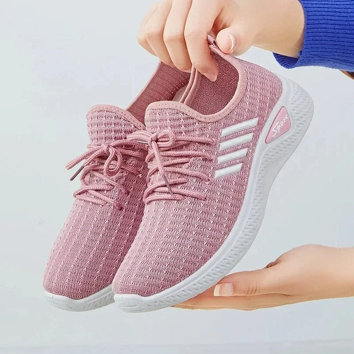 Women's light running shoes,Adult sneakers,  net shoes, comfortable soft soled sneakers, women's breathable casual single shoes