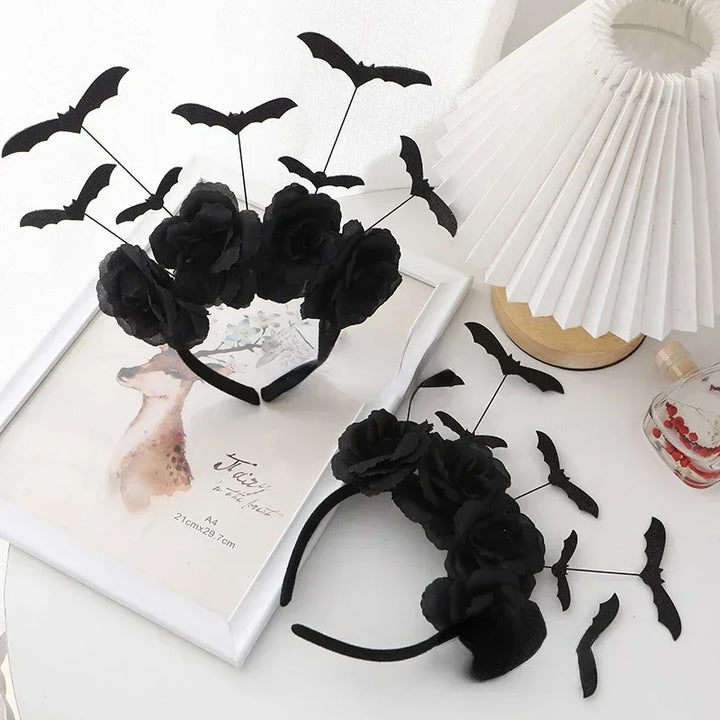Halloween Bat Headband Children Dress Up Headwear Hairband Accessories Witch Costume Supplies Props Happy Helloween Party