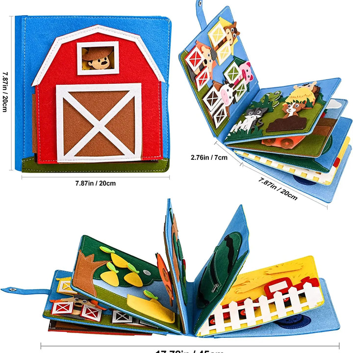 Baby Toy Soft 3D Cloth Book First Book Montessori Infant Early color Cognitive Educational Toys Learning Basic Life Skills Toys