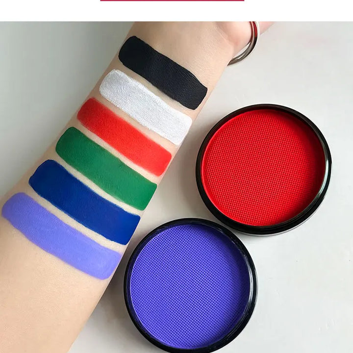30g Monochrome Water Soluble Face Body Paint Vibrant DIY Makeup for Christmas Parties Long-Lasting Professional Quality Cosmetic