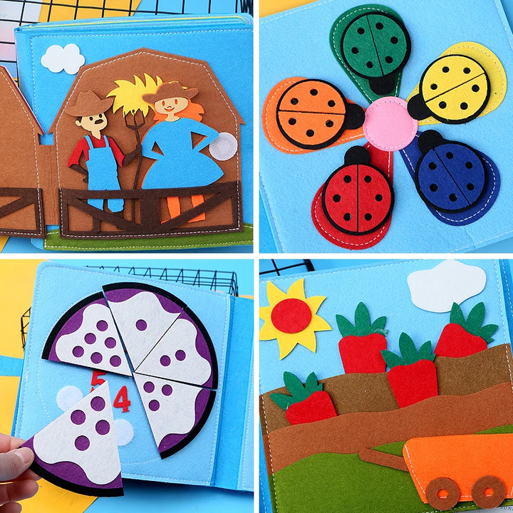 Baby Toy Soft 3D Cloth Book First Book Montessori Infant Early color Cognitive Educational Toys Learning Basic Life Skills Toys
