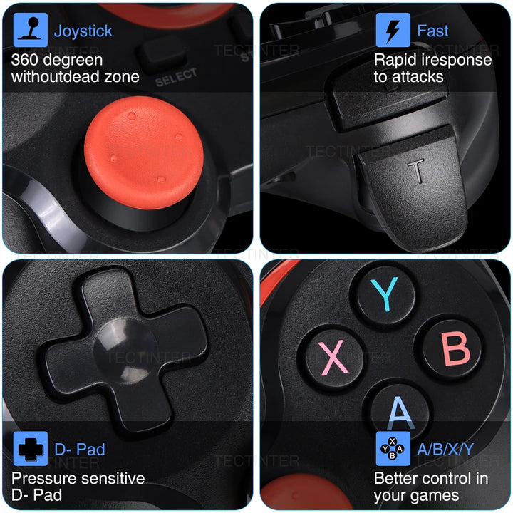 Terios T3 Support Bluetooth Controller Gamepad For Android Phone PC Joystick Controle Wireless Joypad For Switch/PS3 Accessorie