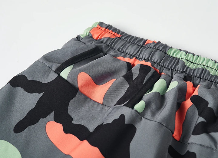 Men's running shorts  quick drying fitness camouflage double-layer shorts  men's new sports training and bodybuilding shorts