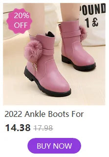 Children's Boots Fashion PU Solid Black Bow Girls Uniform 2025 Spring and Autumn New Kids Fashion Flying Knit School Socks Shoes