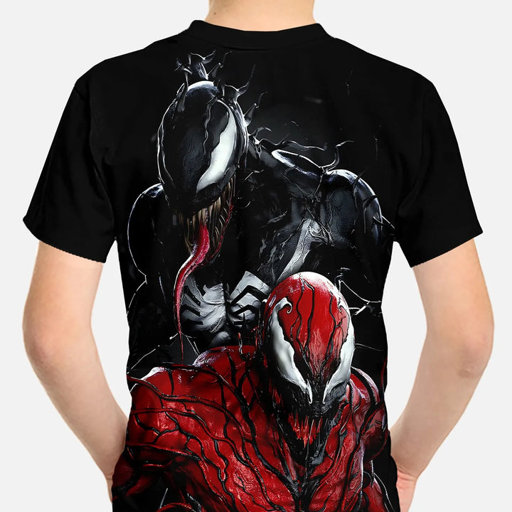 Marvels Venom Print Baby Clothing 5 to 14 Years Male Outdoor Clothes for Children Boy Girl Child T-Shirt Top Shirts