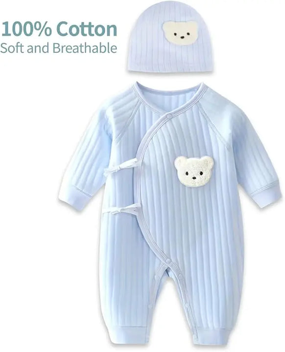 Boys Girls Bodysuit Newborn Winter Onesie Clothes Cotton Toddler Home Wear  0-6M Thickened Spring and Autumn Clothing