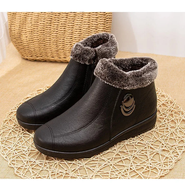 Women's Boots 2024 New Arrival Winter Snow Booties Female Fur Ankle Boots Waterproof Winter Warm Plush Shoes Non-slip Mom Bota