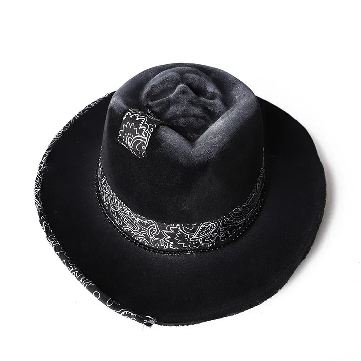 2024 Halloween New Skull Hat Western European Cowboy Hat Ball Hat Sad Reaper Handmade Skull Hat Party Hats