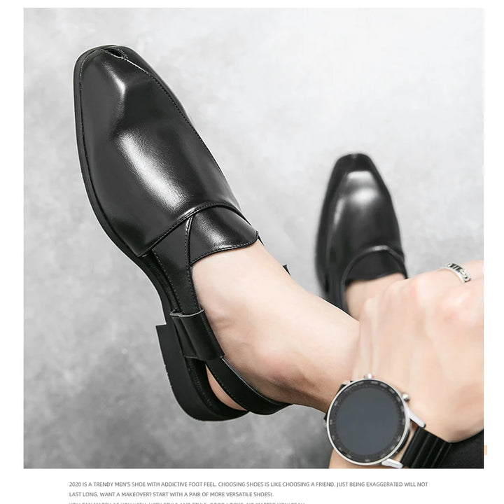 Men Minimalist Slingback Dress Shoes Business Office Dress Shoes
