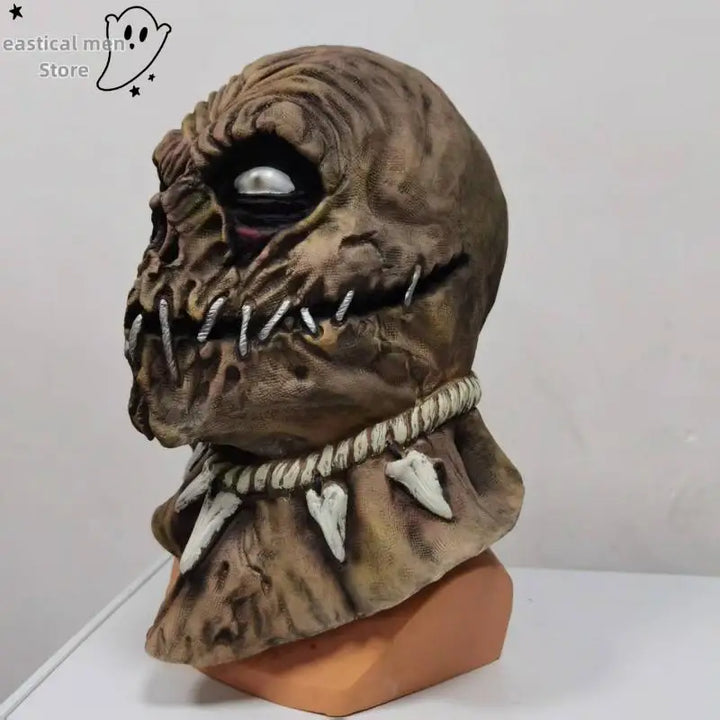 Halloween Cosplay Headgear Halloween Party Big Mouth Nail Horror Mask Latex Ghost Day Soft Simulated Headset Dress Up Props