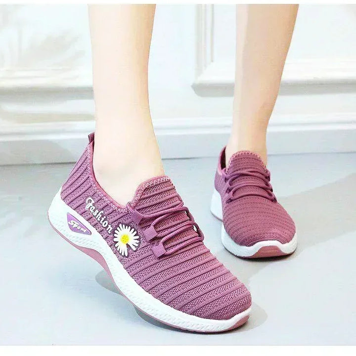 Adult sneakers, women's light running shoes, net shoes, comfortable soft soled sneakers, women's breathable casual single shoes