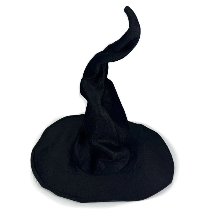Halloween Witch Hat Velvet Witch Hat Women'S Soft Retro Black Twisted Pleated Witch Hat Halloween Role-Playing Party Props