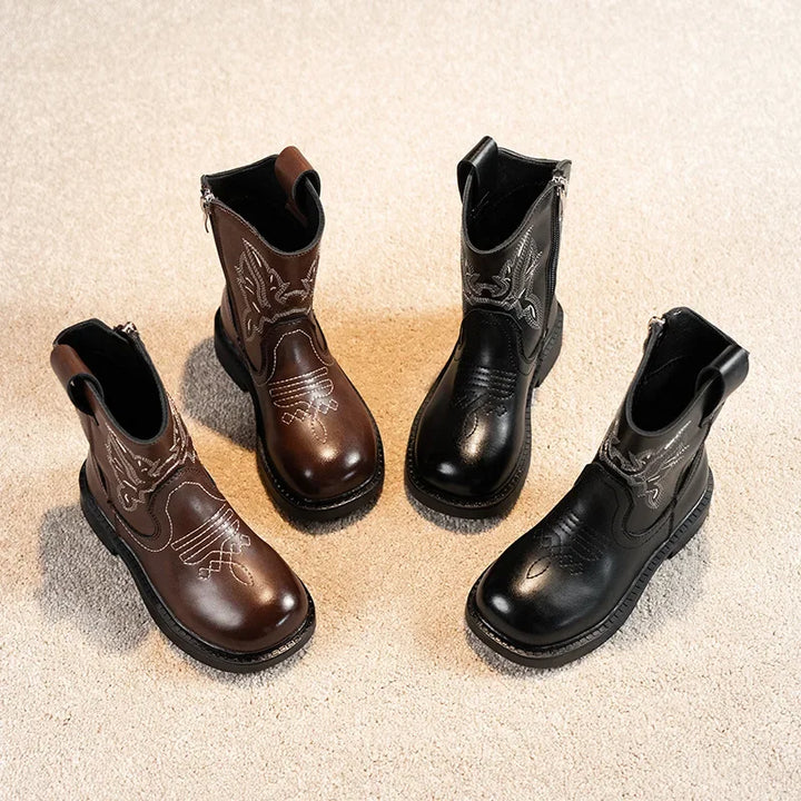 Zapatos Niña Girls Boots Waterproof Cowboy Boots Childrens New Fashion Short Anti Slippery Boot Thick  Boot Kids Boot Botas Niña