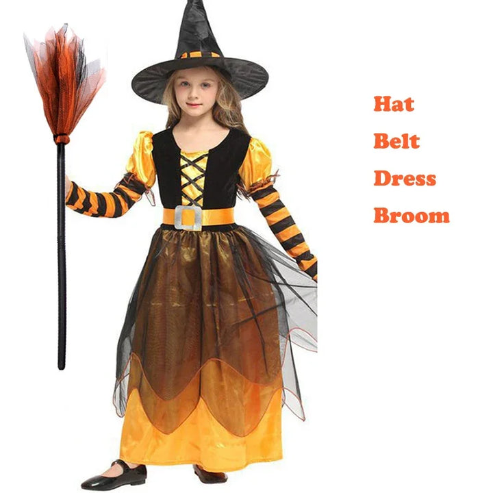 💜🎃 A Spell of Style! 🪄
Charming purple witch dress with mesh long sleeves, matching hat & broom — perfect for Halloween parties, school carnivals, or magical dress-up! ✨
🛒 Shop now!