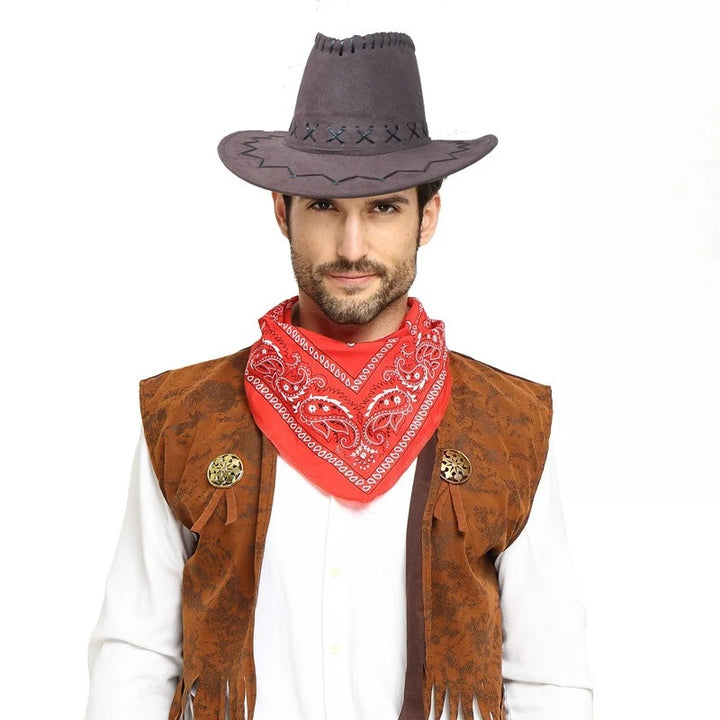 Halloween COS Costume Party Costume Denim Themed Dress Up Western Denim Suit Denim Vest Set
