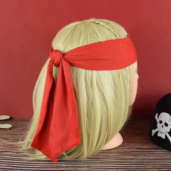 Halloween Pirate Hat Cap Decoration Kids Adult Masquerade Captain Headscarf Cosplay Costume Props Halloween Party Decoration