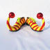 Adults Halloween Clown Cosplay Shoes Funny Circus Club Clown Performance Stripe Clown Shoes With Red Ball Carnival Cosplay Shoes