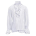 Medieval Halloween Costumes Autumn Casual Shirts Steampunk Cosplay Bandage Long Sleeve Ruffled Shirt Gothic Blouse Tops
