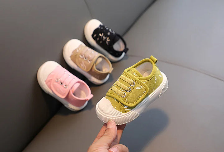 Kids Shoes for Girls Boys Sneakers Canvas Toddler Candy Color Breathable Shoes Soft Bottom Anti Slip Running Sport Casual Shoes